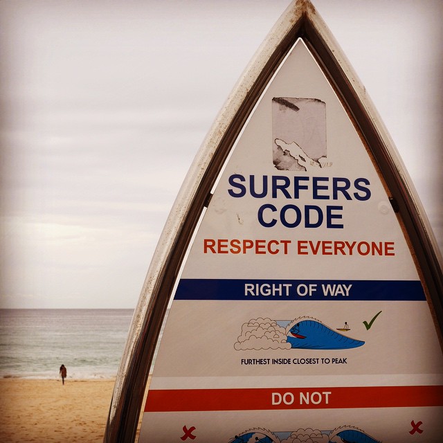 Bondi Beach, NSW, Australia—Surfers Code.