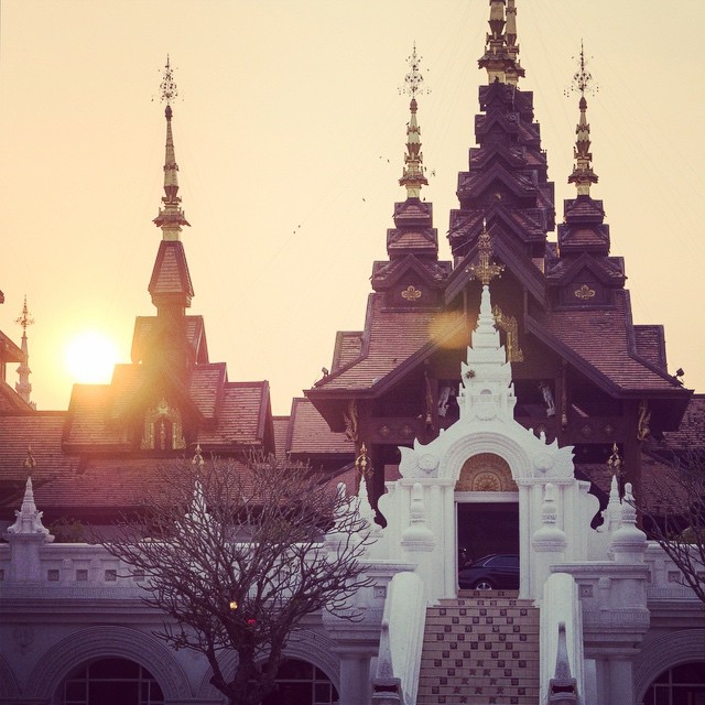 Chiang Mai, Thailand—Sunset at @dharadhevichiangmai. #travel